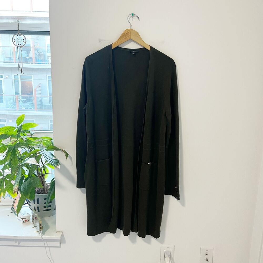 NEW Talbots Dark Green Long Cardigan Sweater Size Large